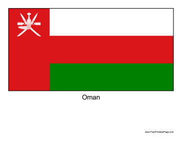 Oman Free Printable Flag