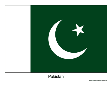 Pakistan Free Printable Flag