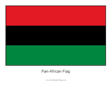 Pan-African Free Printable Flag