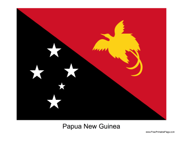 Papua New Guinea Free Printable Flag