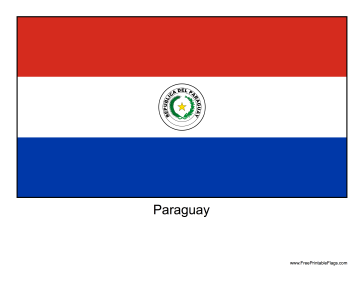 Paraguay Free Printable Flag