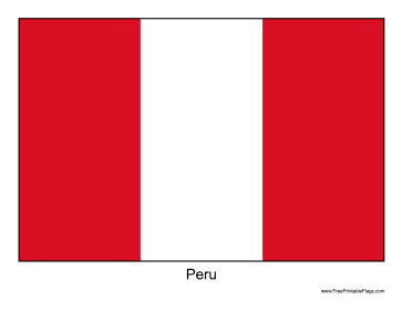 Peru Free Printable Flag