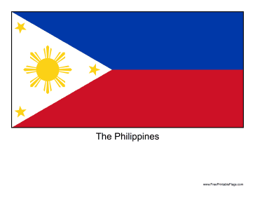 Philippines Free Printable Flag
