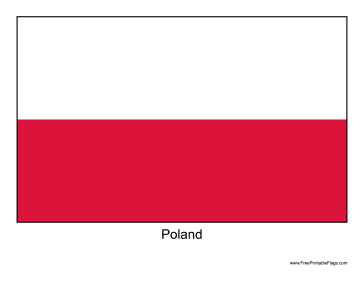 Poland Free Printable Flag