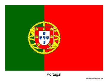 Portugal Free Printable Flag
