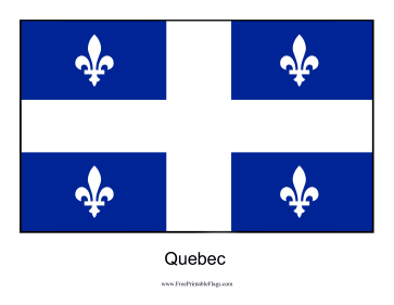 Quebec Free Printable Flag