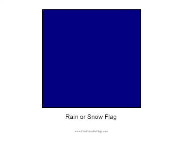 Rain Or Snow Free Printable Flag