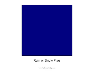 Rain Or Snow Free Printable Flag