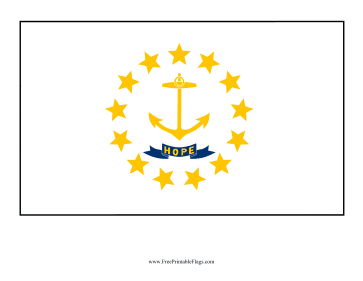 Rhode Island Free Printable Flag