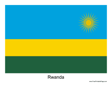 Rwanda Free Printable Flag