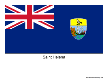 Saint Helena Free Printable Flag