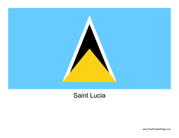 Saint Lucia Free Printable Flag