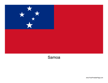 Samoa Free Printable Flag