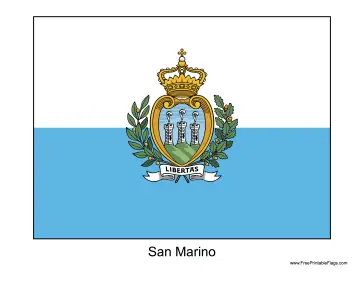 San Marino Free Printable Flag