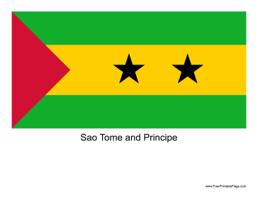 Sao Tome and Principe Free Printable Flag