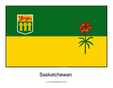 Saskatchewan Free Printable Flag