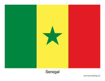 Senegal Free Printable Flag