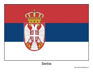 Serbia Free Printable Flag
