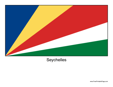 Seychelles Free Printable Flag
