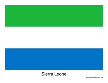 Sierra Leone Free Printable Flag