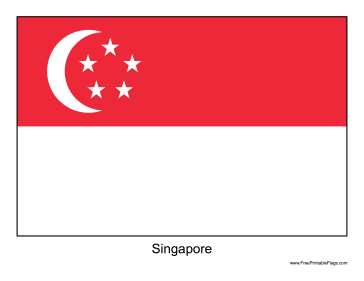 Singapore Free Printable Flag