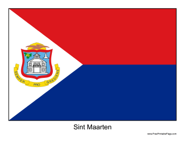 Sint Maarten Free Printable Flag