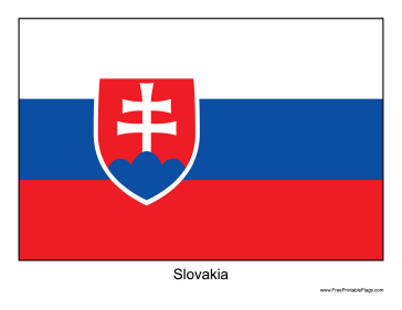 Slovakia Free Printable Flag
