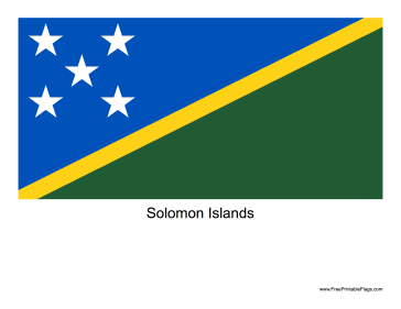 Solomon Islands Free Printable Flag