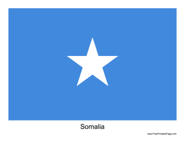 Somalia Free Printable Flag