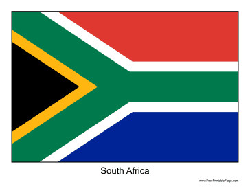 South Africa Free Printable Flag