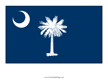 South Carolina Free Printable Flag