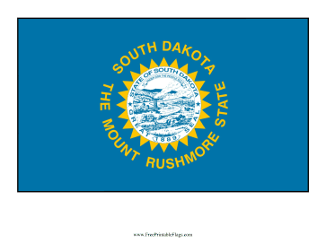 South Dakota Free Printable Flag