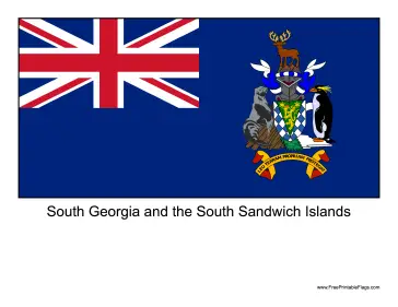 South Georgia and the South Sandwich Islands Free Printable Flag