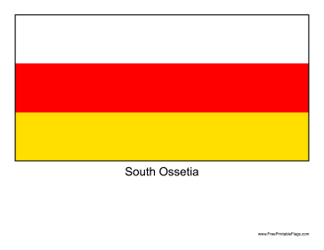 South Ossetia Free Printable Flag