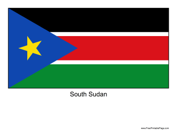 South Sudan Free Printable Flag