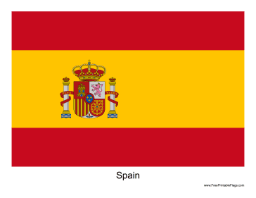 Spain Free Printable Flag