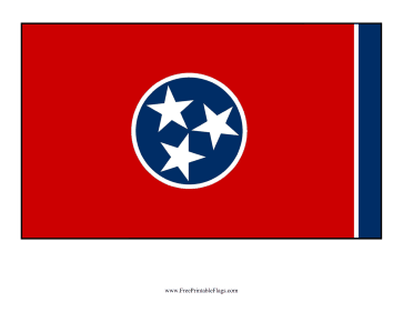 Tennessee Free Printable Flag