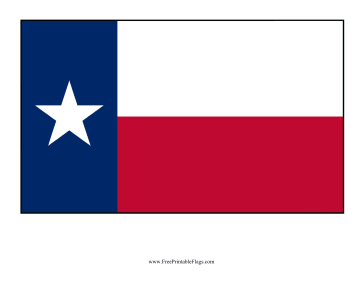 Texas Free Printable Flag