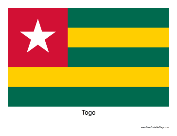 Togo Free Printable Flag