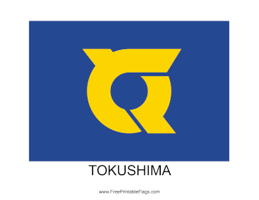 Tokushima Free Printable Flag