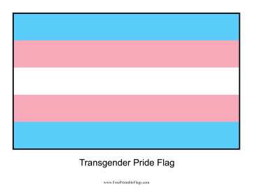 Transgender Pride Free Printable Flag