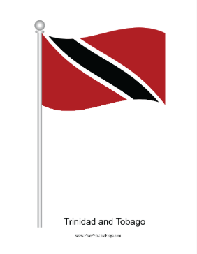 Trinidad And Tobago_Waving Free Printable Flag