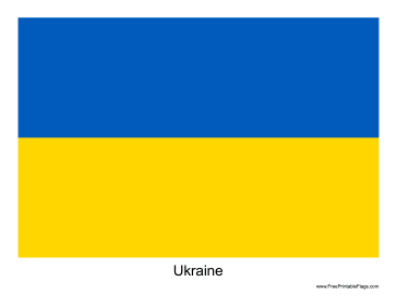 Ukraine Free Printable Flag