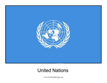 United Nations Free Printable Flag
