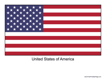 United States Free Printable Flag