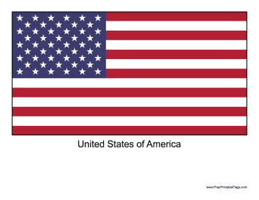 american flag outline printable