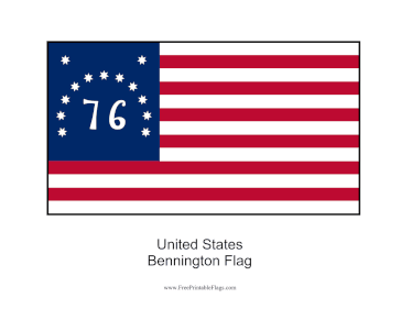 United States Bennington Free Printable Flag