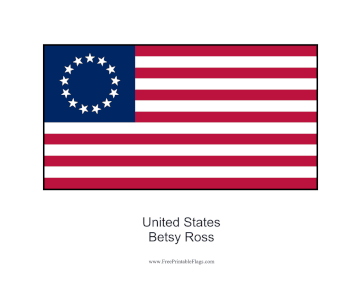 United States Betsy Ross Free Printable Flag