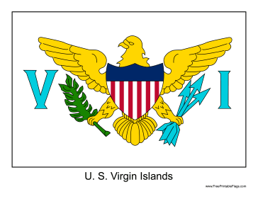 United States Virgin Islands Free Printable Flag