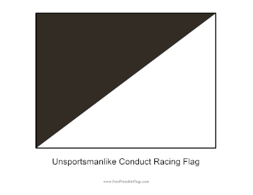 Unsportsmanlike Conduct Racing Free Printable Flag